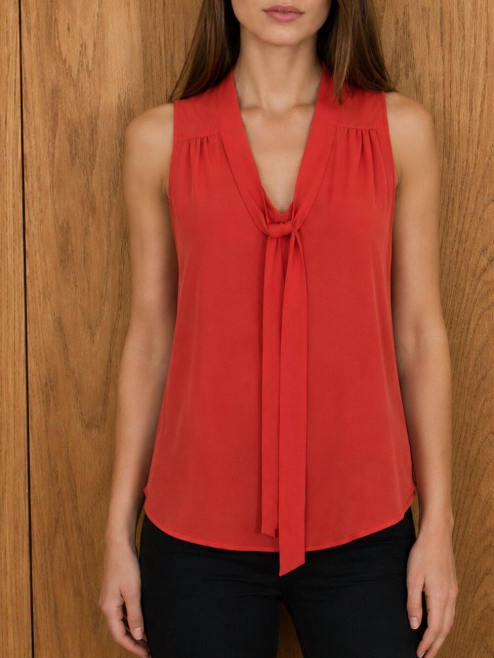🆕 Halogen sleeveless orange/red blouse size XS